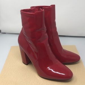 SOLD ALDO aurella red latex boots